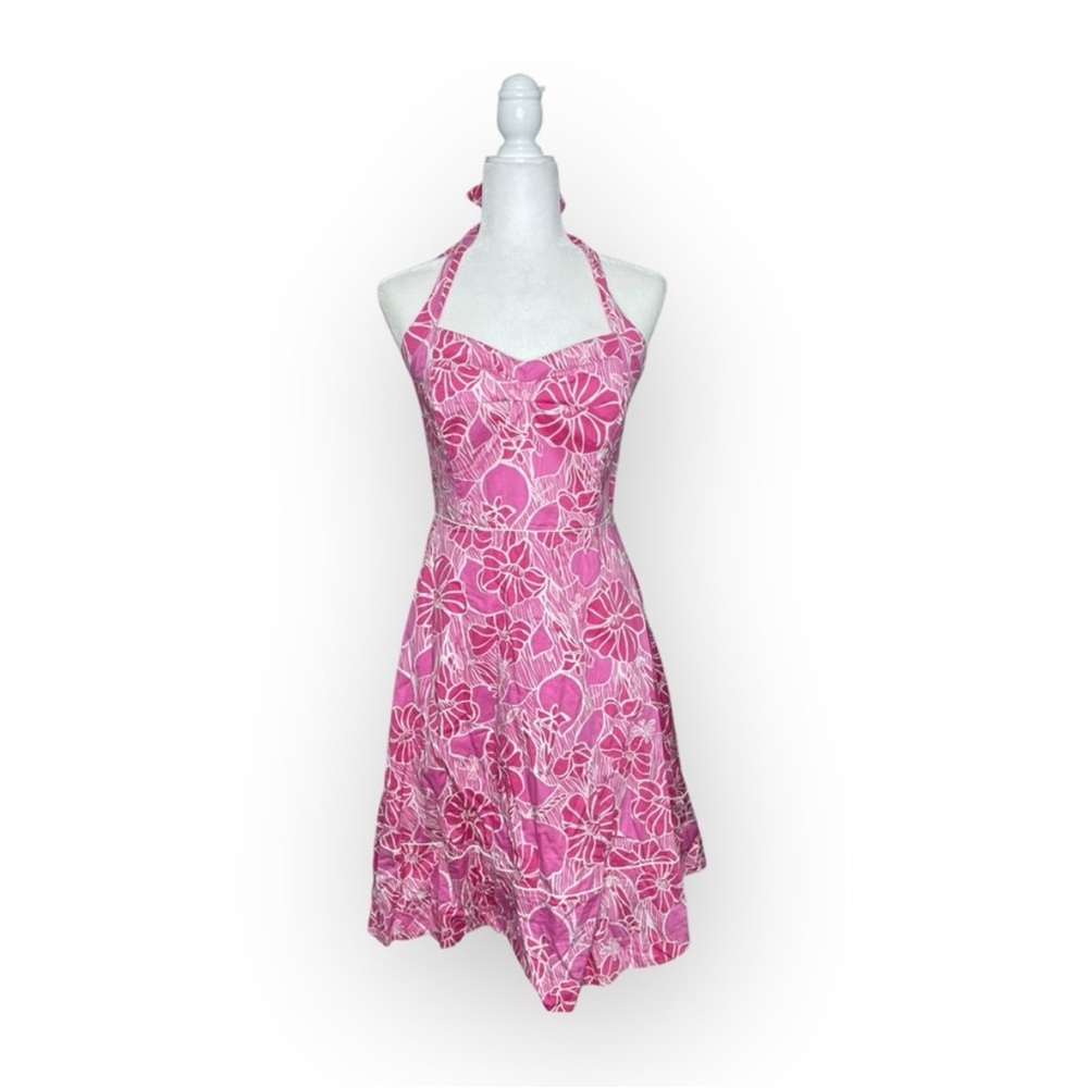 **SOLD** Lilly Pulitzer Pink and White Floral Dress